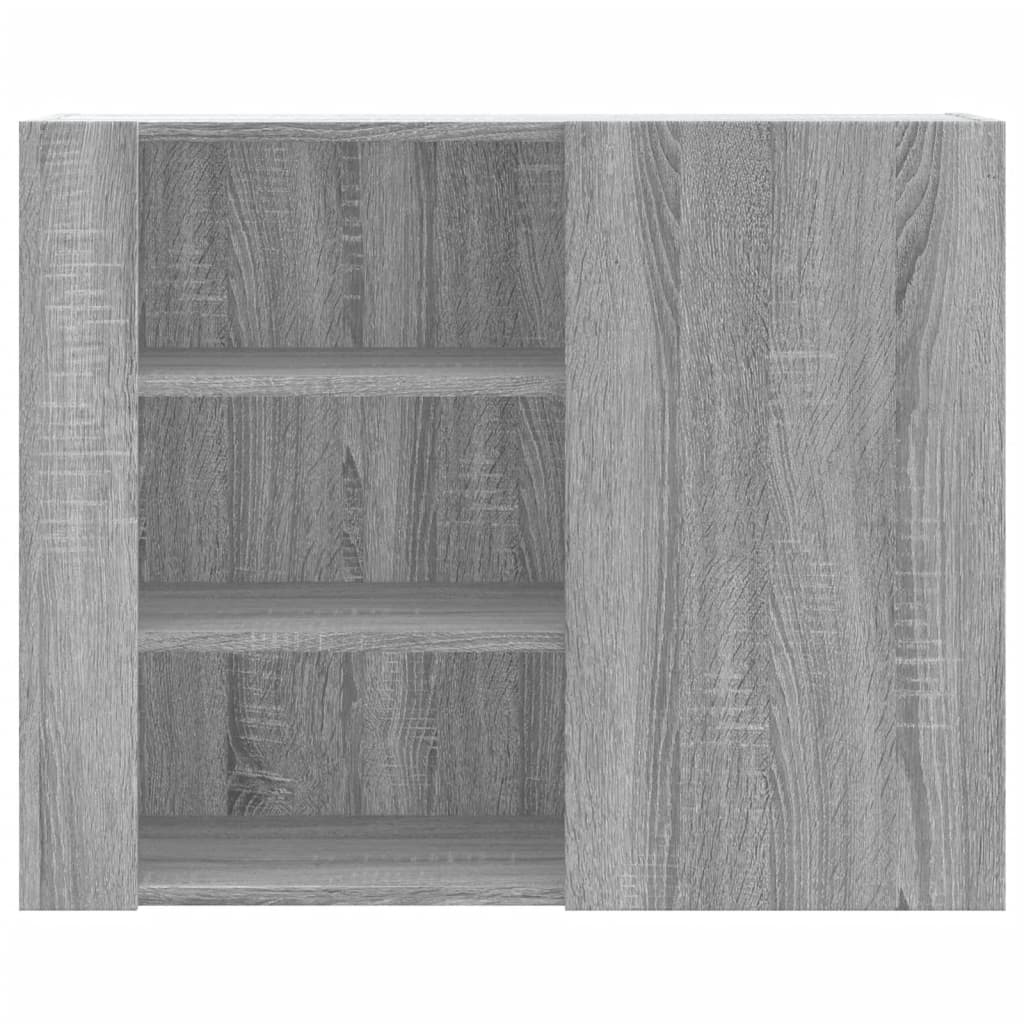 Wandkast 75x35x60 cm bewerkt hout grijs sonoma eikenkleurig is nu te koop bij PeponiXL, paradijselijk wonen!