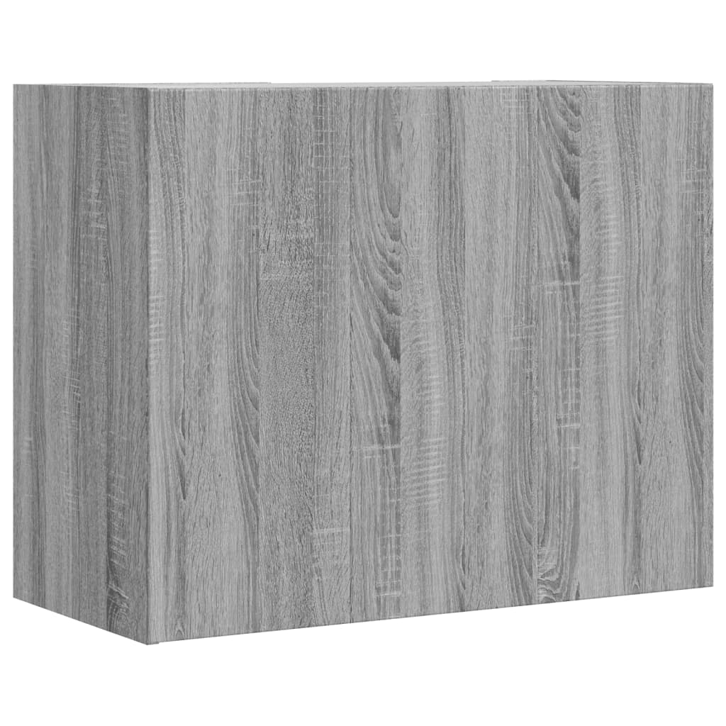 Wandkast 75x35x60 cm bewerkt hout grijs sonoma eikenkleurig is nu te koop bij PeponiXL, paradijselijk wonen!