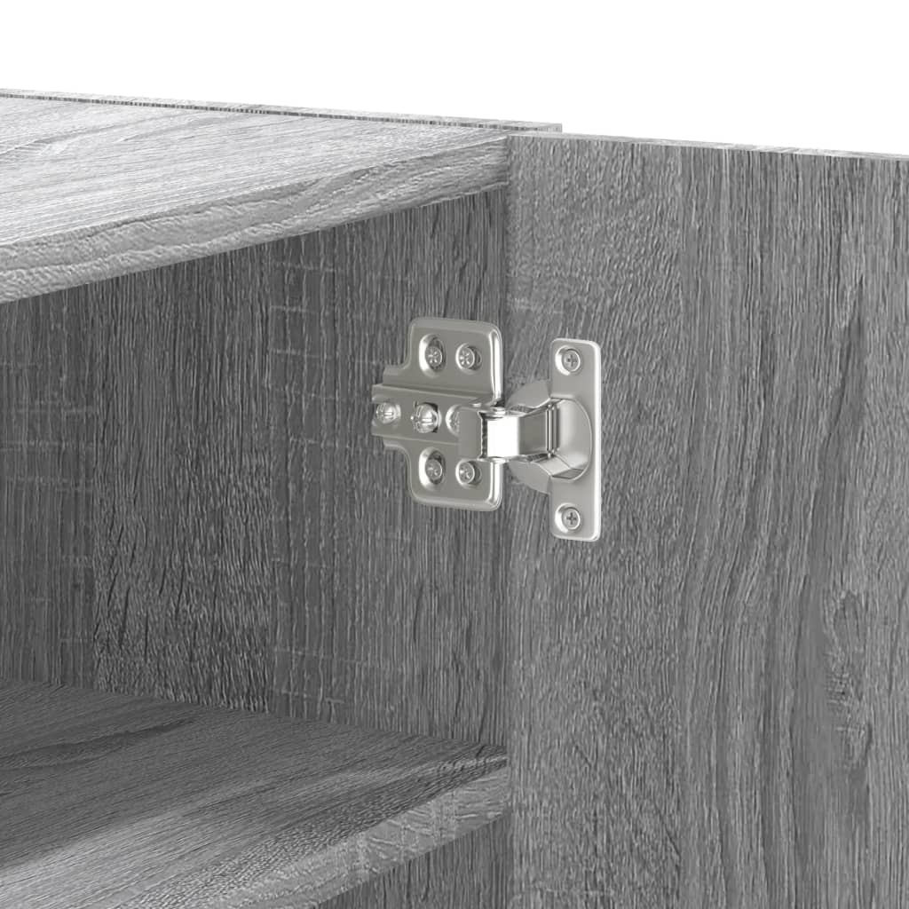 Wandkast 75x35x60 cm bewerkt hout grijs sonoma eikenkleurig is nu te koop bij PeponiXL, paradijselijk wonen!