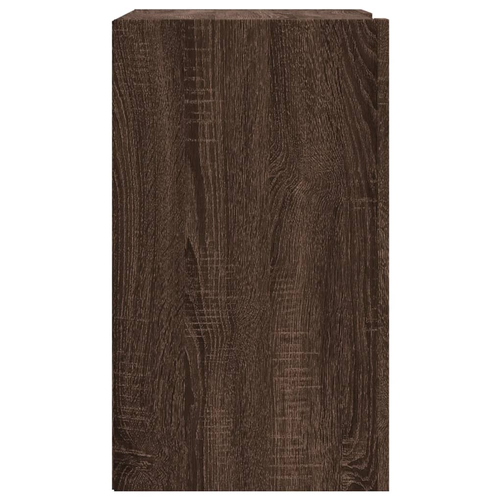 Wandkast 75x35x60 cm bewerkt hout bruin eikenkleurig is nu te koop bij PeponiXL, paradijselijk wonen!