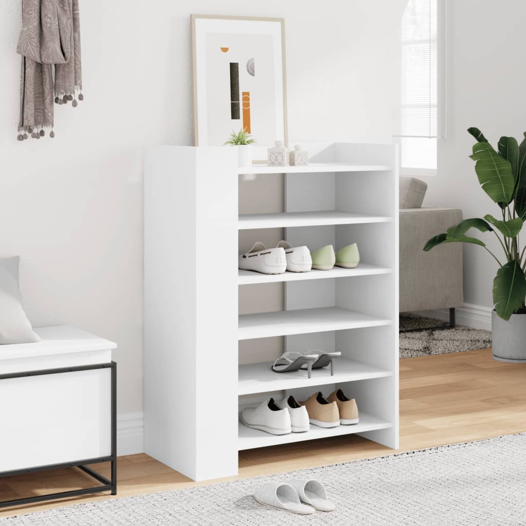 Schoenenkast 74,5x37,5x100 cm bewerkt hout wit is nu te koop bij PeponiXL, paradijselijk wonen!
