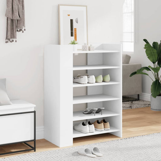 Schoenenkast 74,5x37,5x100 cm bewerkt hout wit is nu te koop bij PeponiXL, paradijselijk wonen!