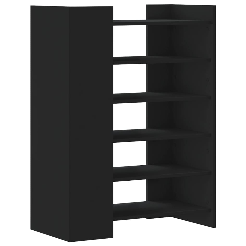 Schoenenkast 74,5x37,5x100 cm bewerkt hout zwart is nu te koop bij PeponiXL, paradijselijk wonen!