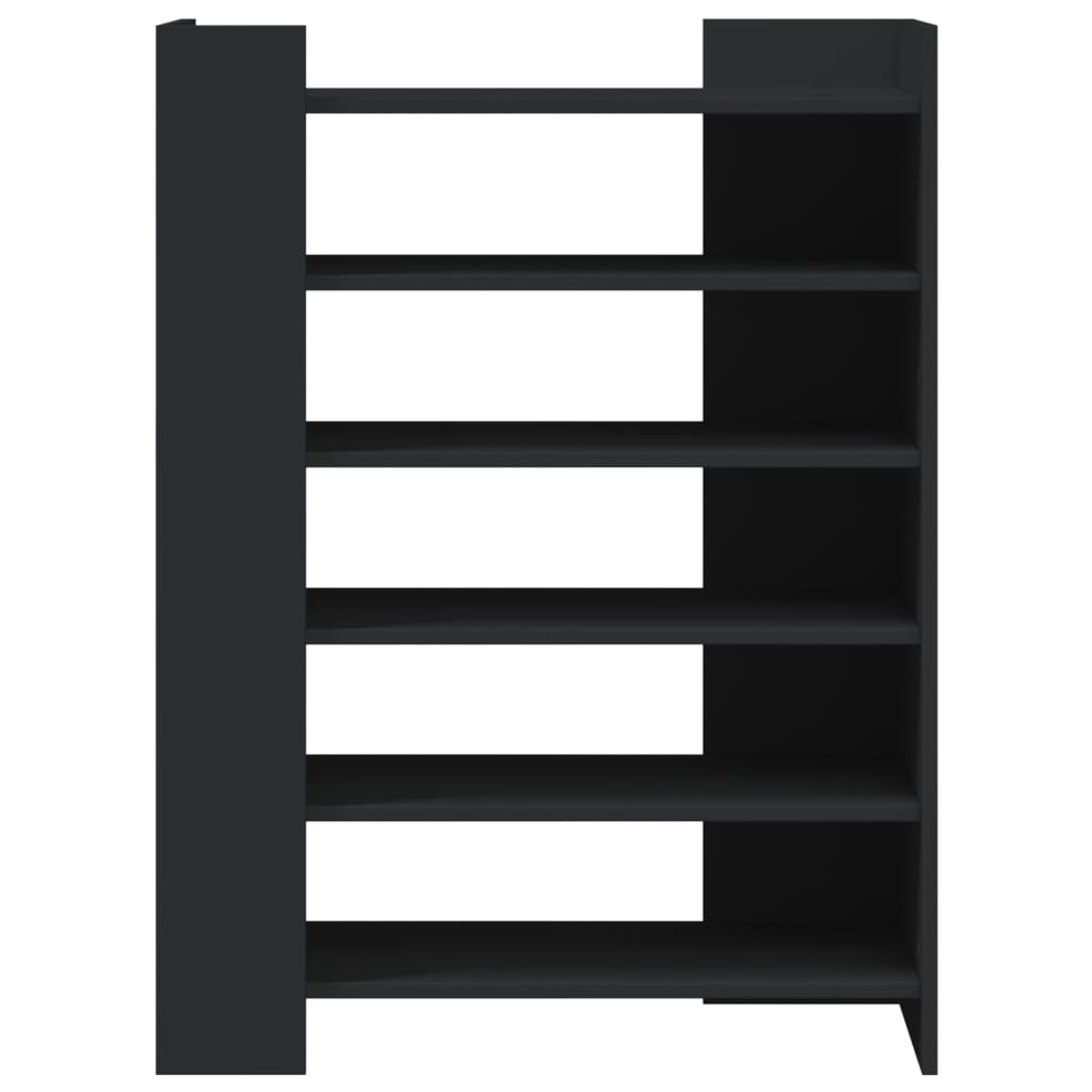 Schoenenkast 74,5x37,5x100 cm bewerkt hout zwart is nu te koop bij PeponiXL, paradijselijk wonen!