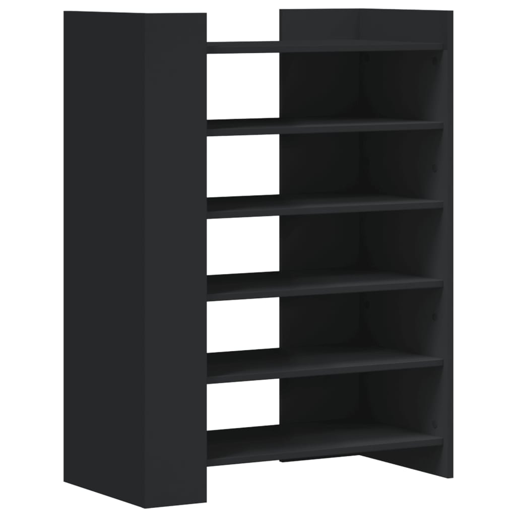 Schoenenkast 74,5x37,5x100 cm bewerkt hout zwart is nu te koop bij PeponiXL, paradijselijk wonen!