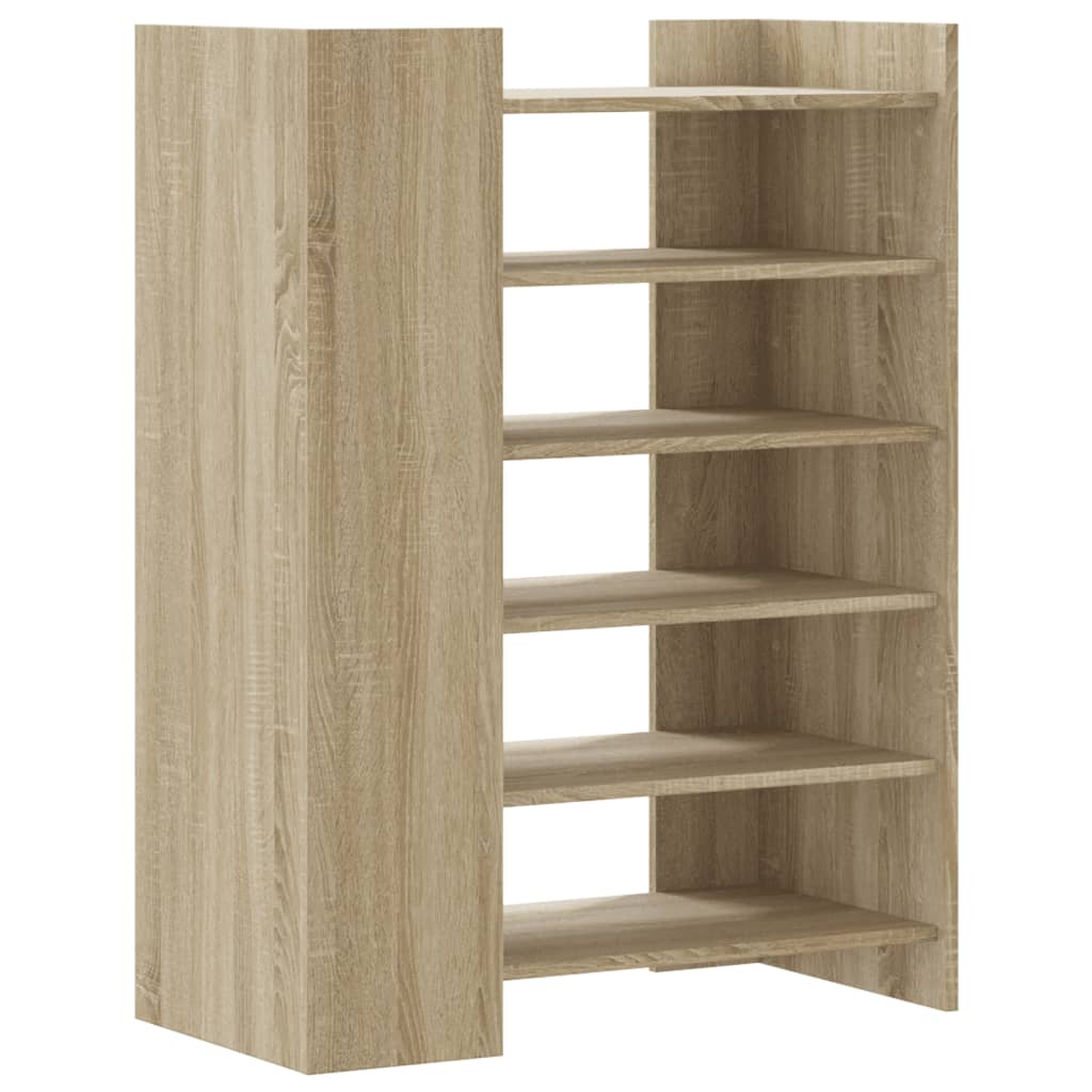Schoenenkast 74,5x37,5x100 cm bewerkt hout sonoma eikenkleurig is nu te koop bij PeponiXL, paradijselijk wonen!