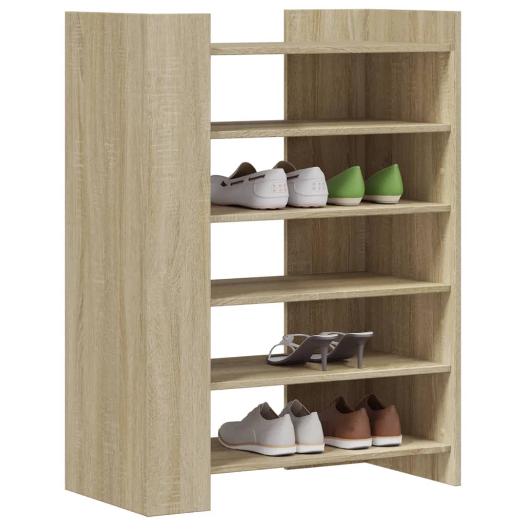 Schoenenkast 74,5x37,5x100 cm bewerkt hout sonoma eikenkleurig is nu te koop bij PeponiXL, paradijselijk wonen!