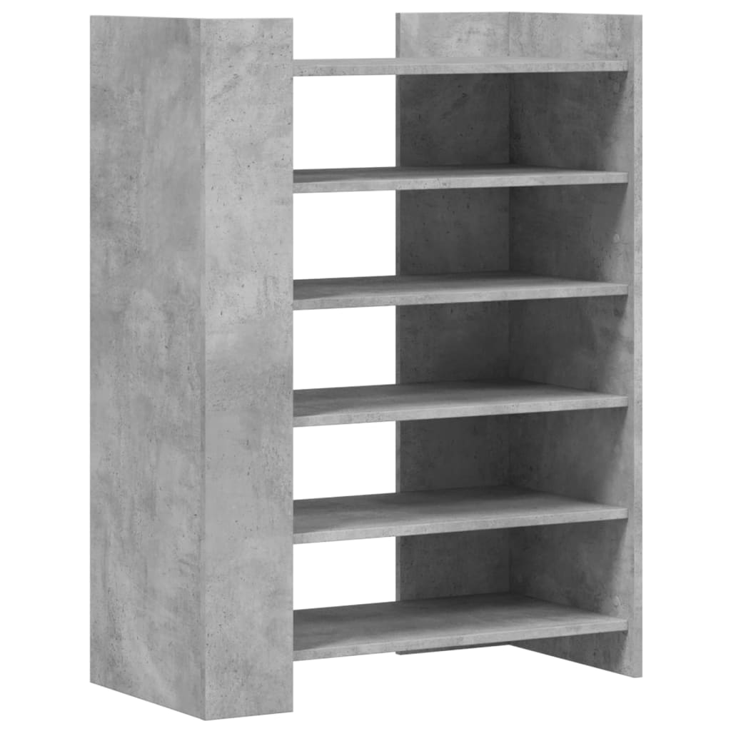 Schoenenkast 74,5x37,5x100 cm bewerkt hout betongrijs is nu te koop bij PeponiXL, paradijselijk wonen!