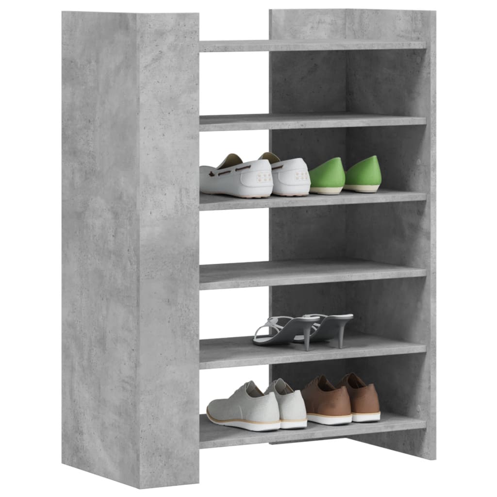 Schoenenkast 74,5x37,5x100 cm bewerkt hout betongrijs is nu te koop bij PeponiXL, paradijselijk wonen!