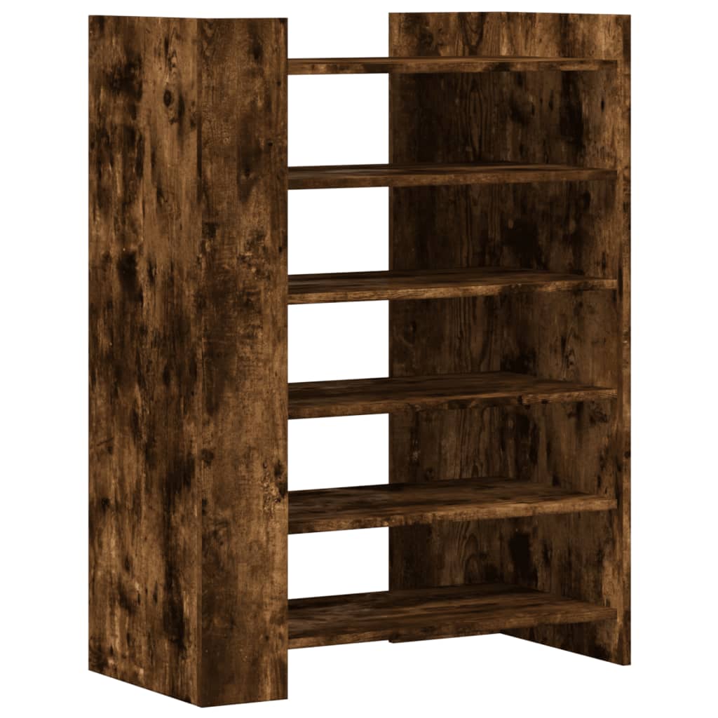 Schoenenkast 74,5x37,5x100 cm bewerkt hout gerookt eikenkleurig is nu te koop bij PeponiXL, paradijselijk wonen!