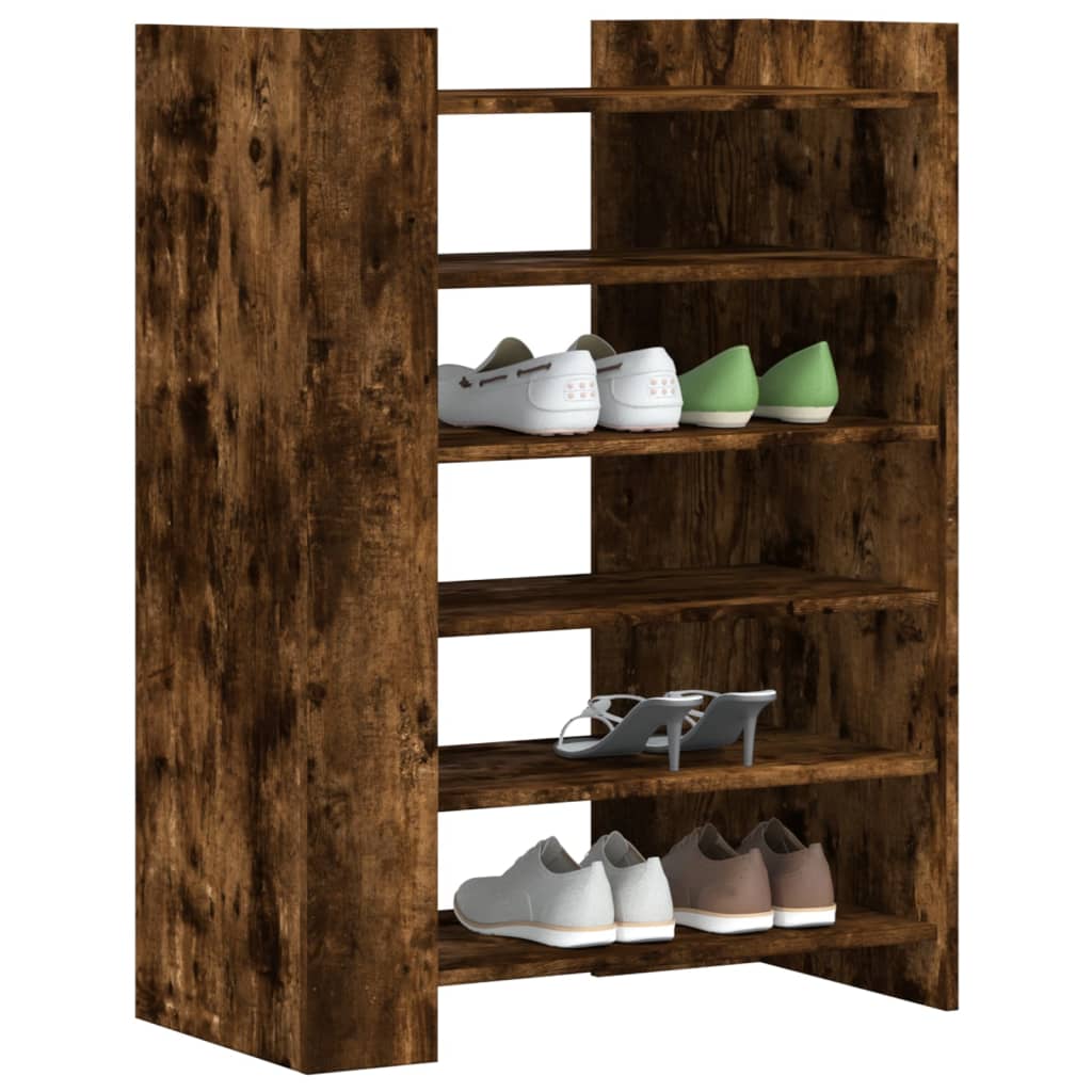 Schoenenkast 74,5x37,5x100 cm bewerkt hout gerookt eikenkleurig is nu te koop bij PeponiXL, paradijselijk wonen!