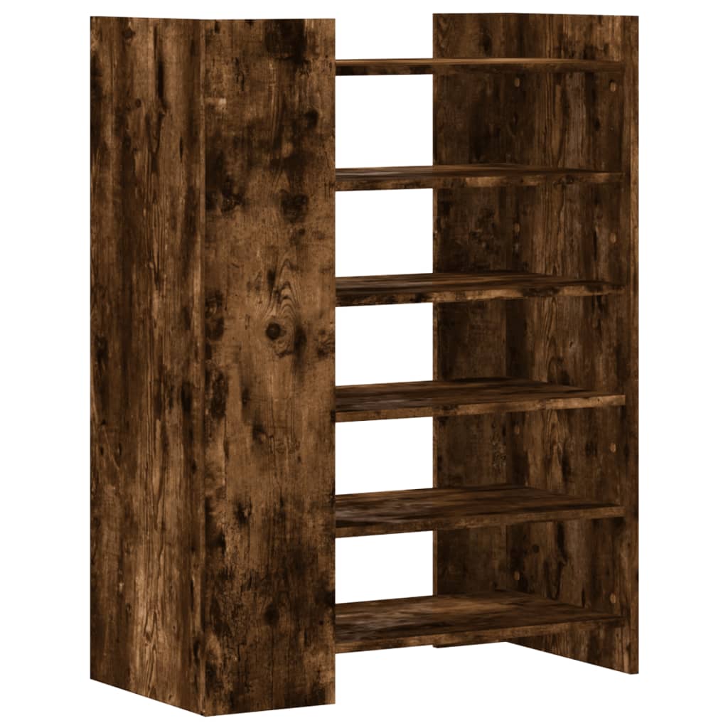 Schoenenkast 74,5x37,5x100 cm bewerkt hout gerookt eikenkleurig is nu te koop bij PeponiXL, paradijselijk wonen!