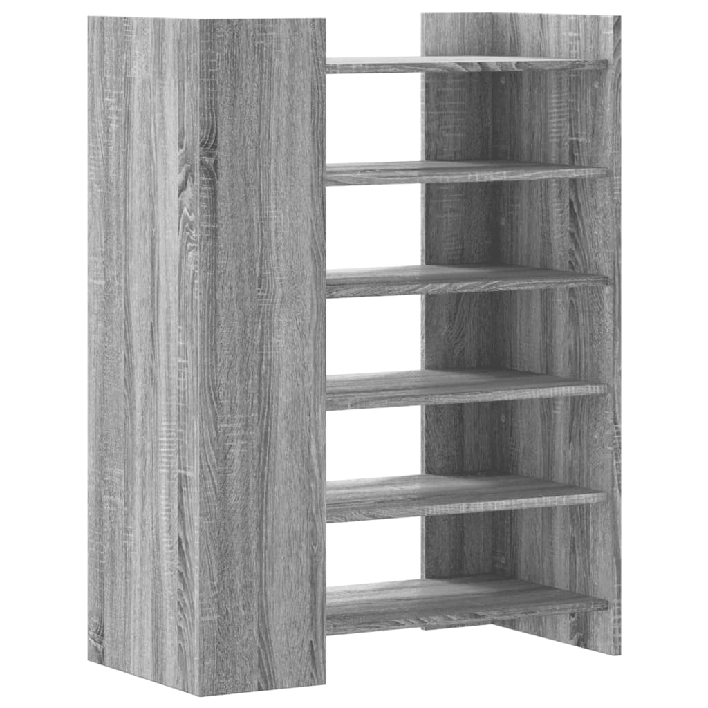 Schoenenkast 74,5x37,5x100 cm bewerkt hout grijs sonoma eiken is nu te koop bij PeponiXL, paradijselijk wonen!