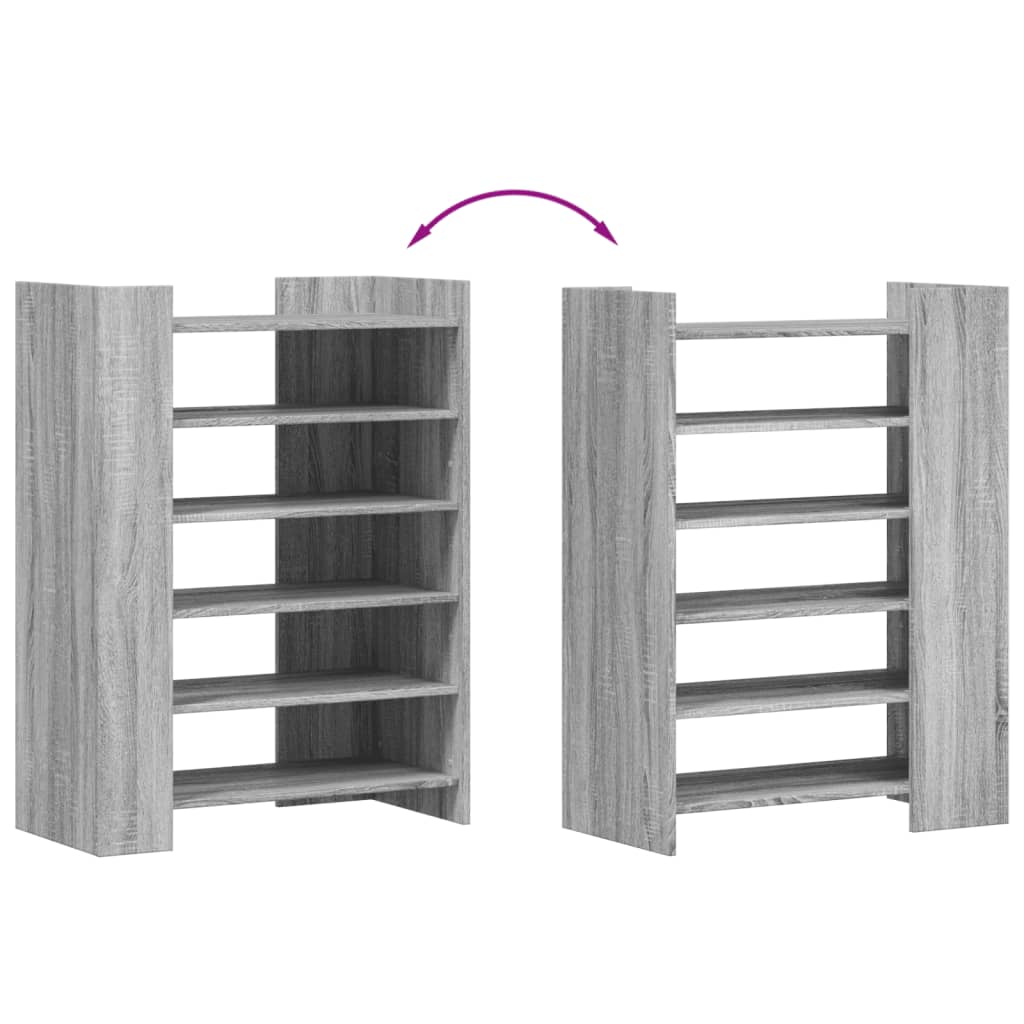 Schoenenkast 74,5x37,5x100 cm bewerkt hout grijs sonoma eiken is nu te koop bij PeponiXL, paradijselijk wonen!