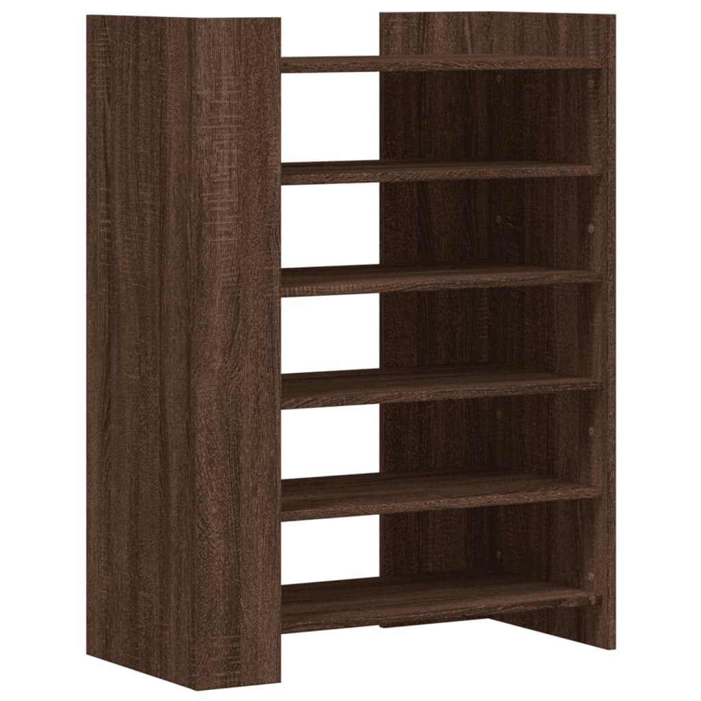Schoenenkast 74,5x37,5x100 cm bewerkt hout bruin eikenkleurig is nu te koop bij PeponiXL, paradijselijk wonen!