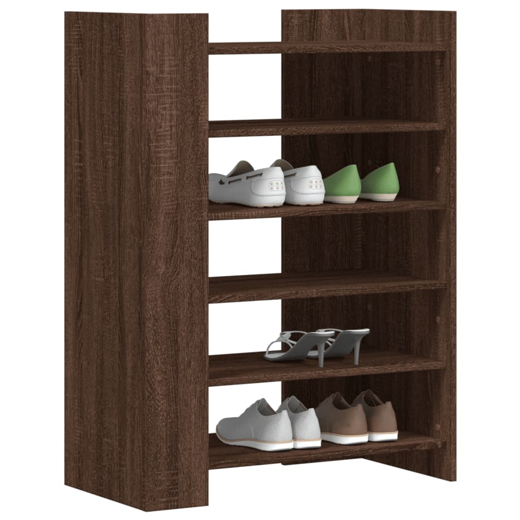 Schoenenkast 74,5x37,5x100 cm bewerkt hout bruin eikenkleurig is nu te koop bij PeponiXL, paradijselijk wonen!