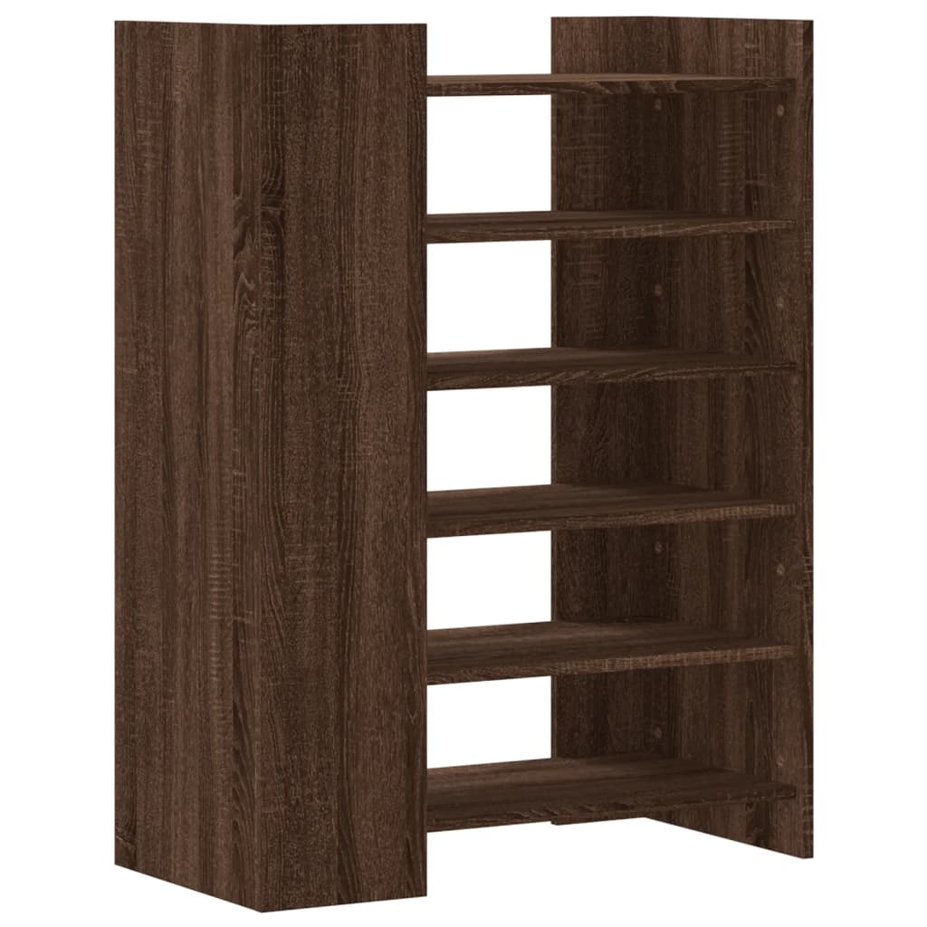 Schoenenkast 74,5x37,5x100 cm bewerkt hout bruin eikenkleurig is nu te koop bij PeponiXL, paradijselijk wonen!
