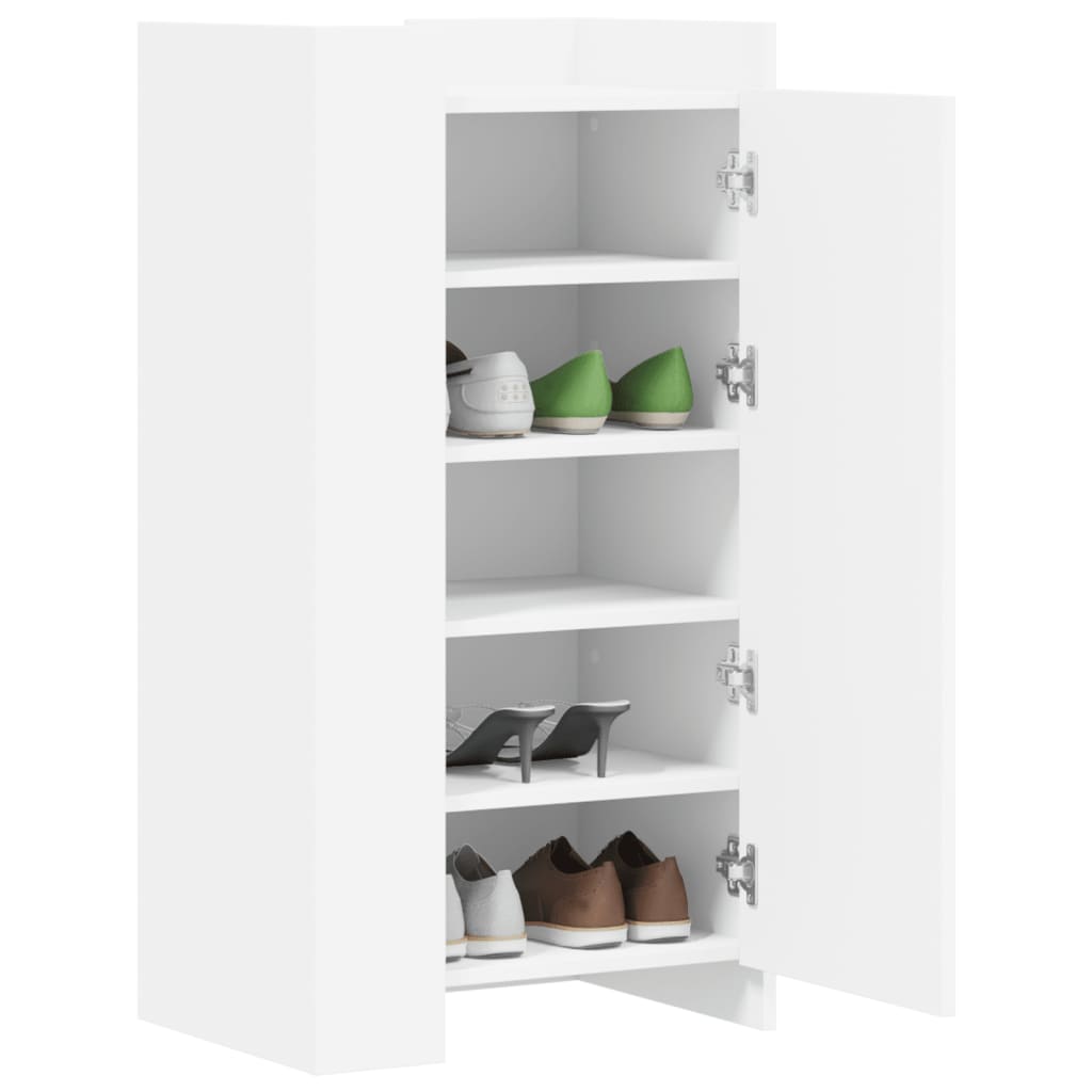 Schoenenkast 52x37,5x100 cm bewerkt hout wit is nu te koop bij PeponiXL, paradijselijk wonen!
