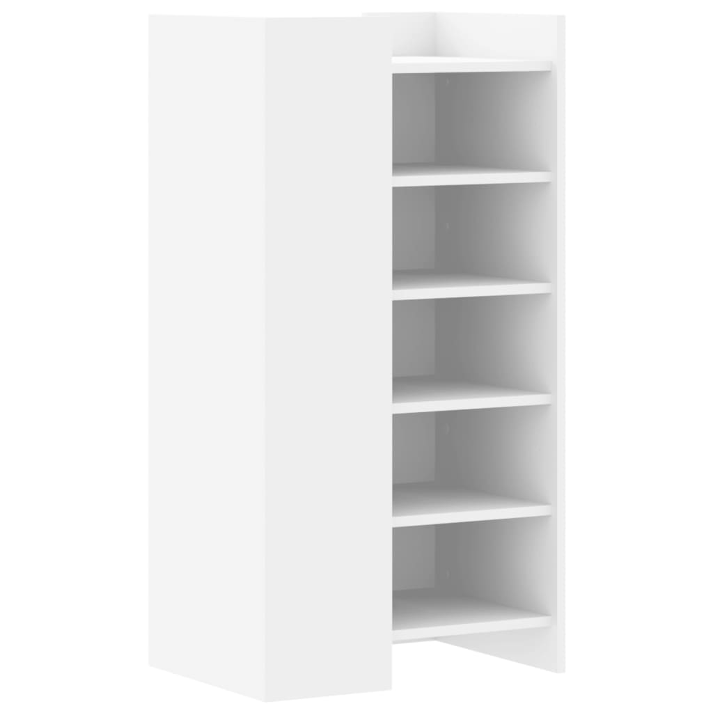 Schoenenkast 52x37,5x100 cm bewerkt hout wit is nu te koop bij PeponiXL, paradijselijk wonen!