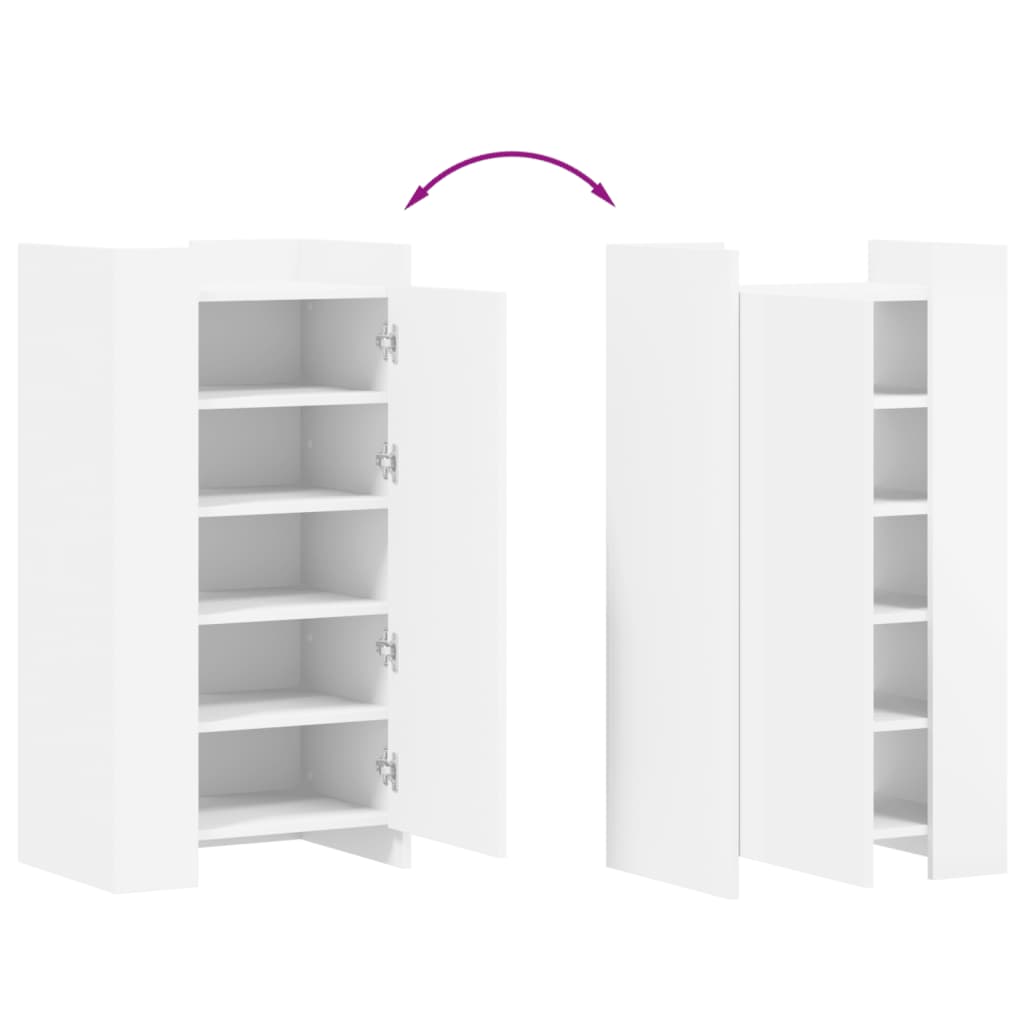 Schoenenkast 52x37,5x100 cm bewerkt hout wit is nu te koop bij PeponiXL, paradijselijk wonen!