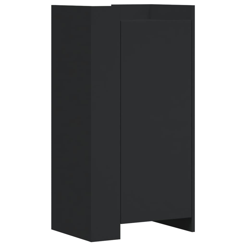 Schoenenkast 52x37,5x100 cm bewerkt hout zwart is nu te koop bij PeponiXL, paradijselijk wonen!