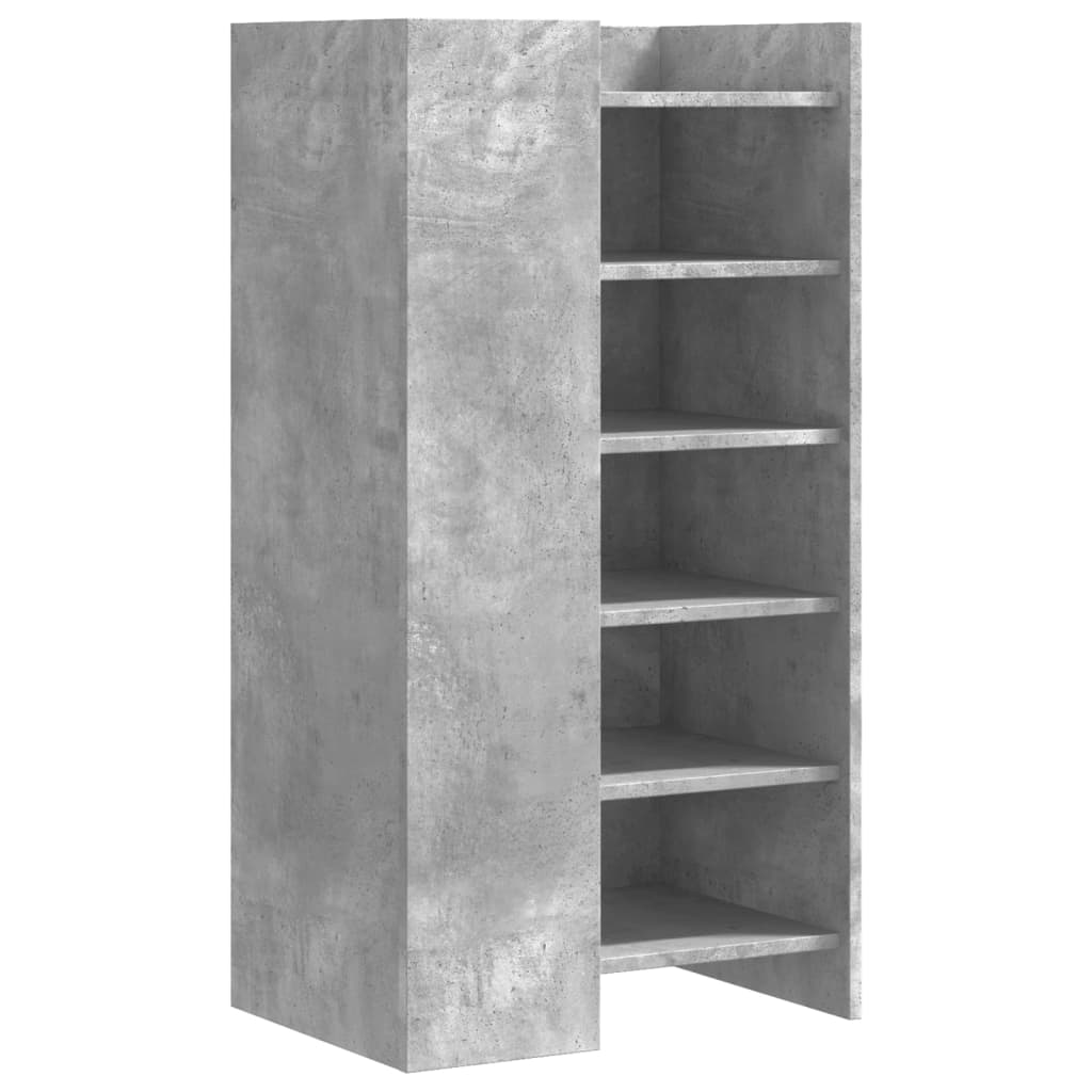 Schoenenkast 52x37,5x100 cm bewerkt hout betongrijs is nu te koop bij PeponiXL, paradijselijk wonen!