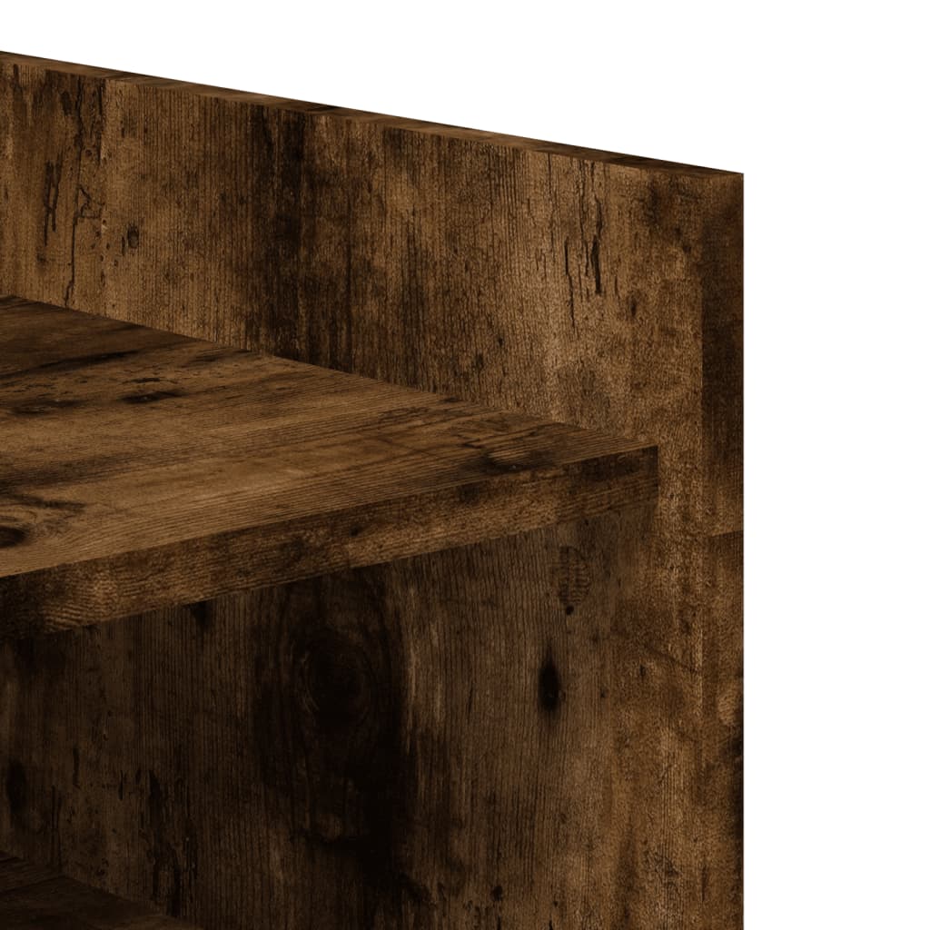 Schoenenkast 52x37,5x100 cm bewerkt hout gerookt eikenkleurig is nu te koop bij PeponiXL, paradijselijk wonen!