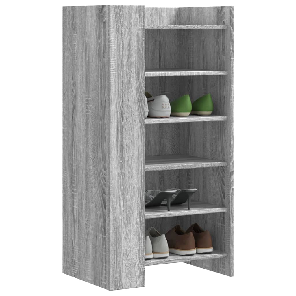 Schoenenkast 52x37,5x100 cm bewerkt hout grijs sonoma eiken is nu te koop bij PeponiXL, paradijselijk wonen!