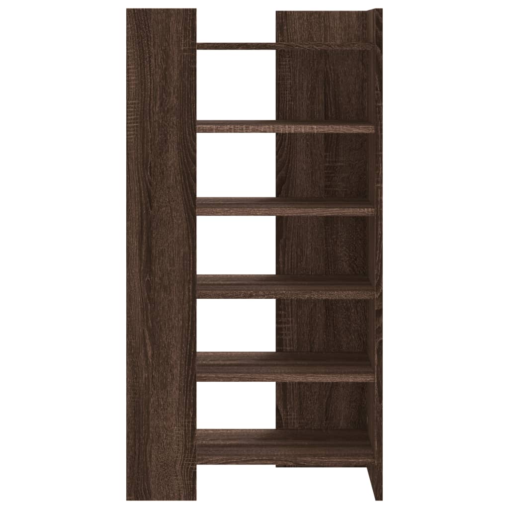 Schoenenkast 52x37,5x100 cm bewerkt hout bruin eikenkleurig is nu te koop bij PeponiXL, paradijselijk wonen!