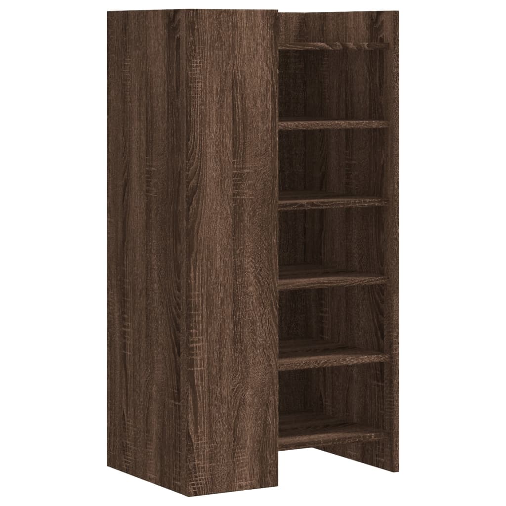 Schoenenkast 52x37,5x100 cm bewerkt hout bruin eikenkleurig is nu te koop bij PeponiXL, paradijselijk wonen!