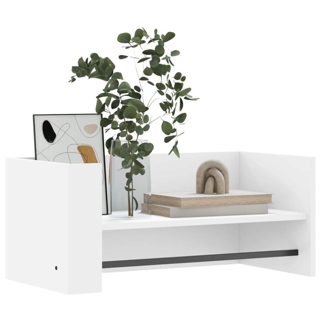 Wandschap 70,5x35x30,5 cm bewerkt hout wit is nu te koop bij PeponiXL, paradijselijk wonen!