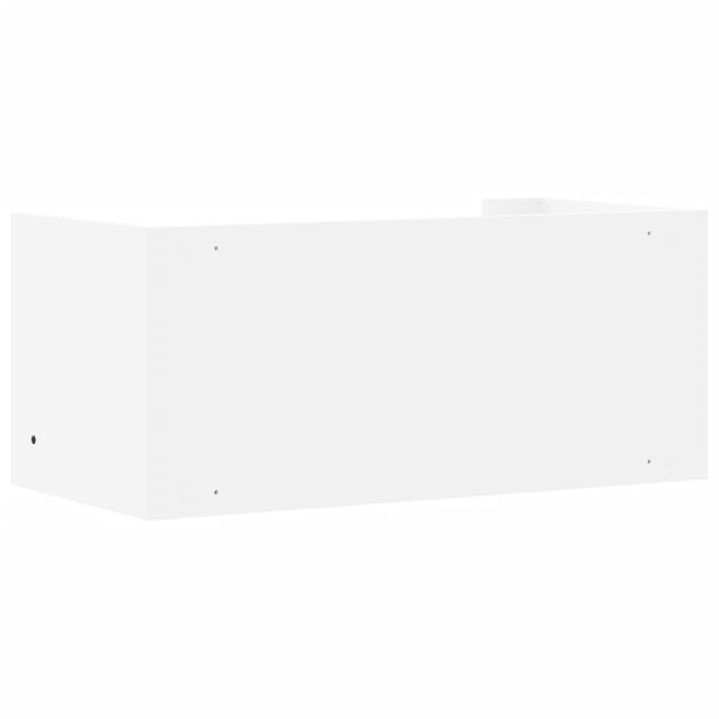 Wandschap 70,5x35x30,5 cm bewerkt hout wit is nu te koop bij PeponiXL, paradijselijk wonen!