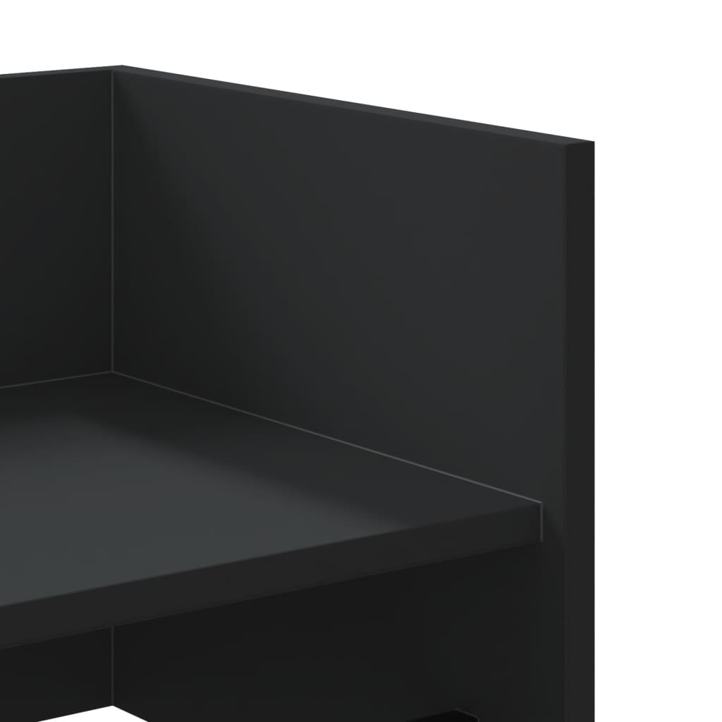 Wandschap 70,5x35x30,5 cm bewerkt hout zwart is nu te koop bij PeponiXL, paradijselijk wonen!