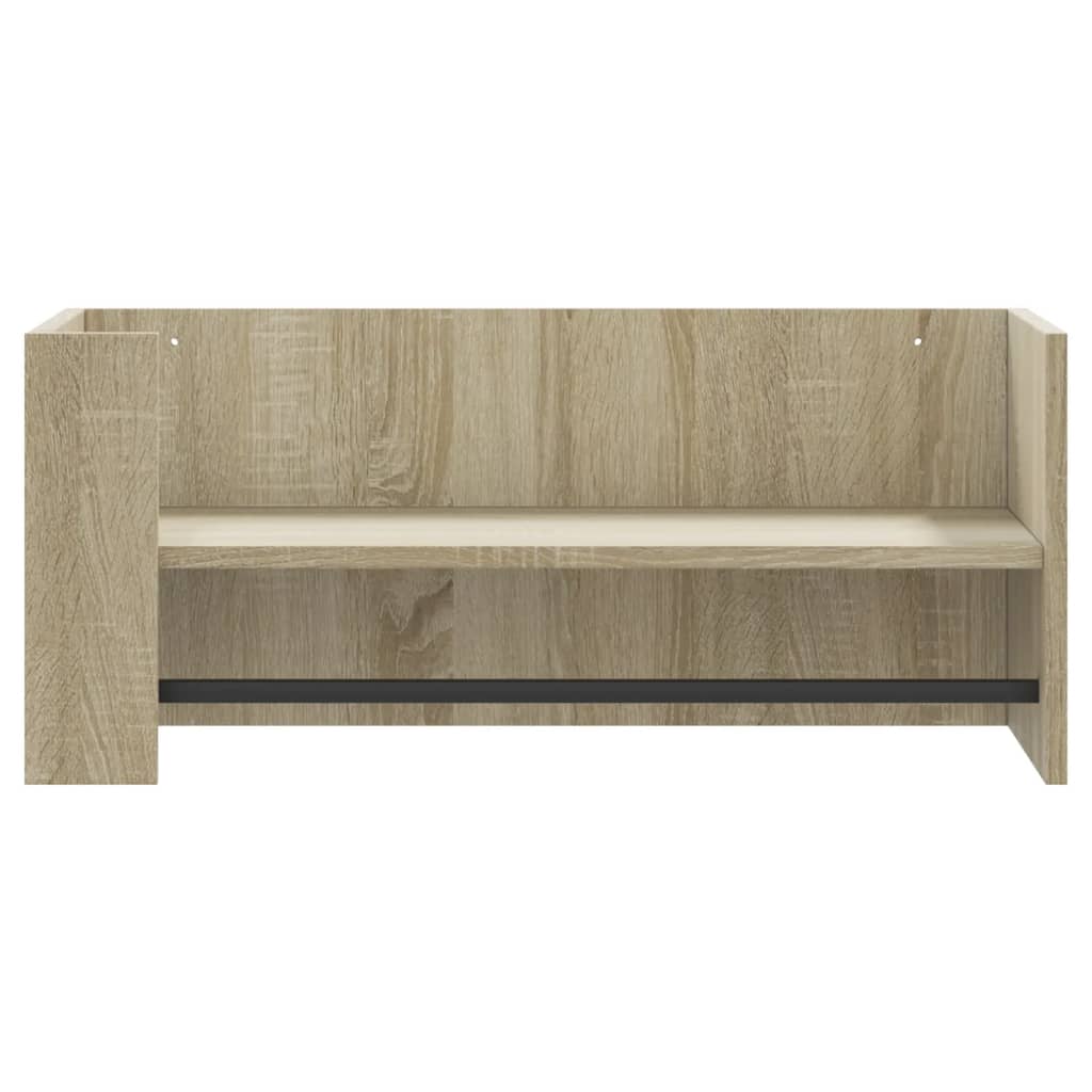 Wandschap 70,5x35x30,5 cm bewerkt hout sonoma eikenkleurig is nu te koop bij PeponiXL, paradijselijk wonen!