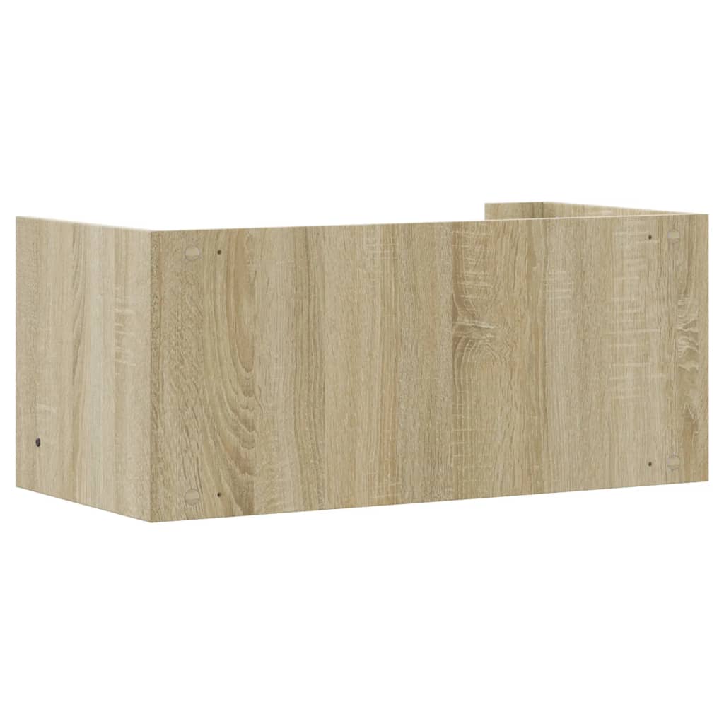 Wandschap 70,5x35x30,5 cm bewerkt hout sonoma eikenkleurig is nu te koop bij PeponiXL, paradijselijk wonen!