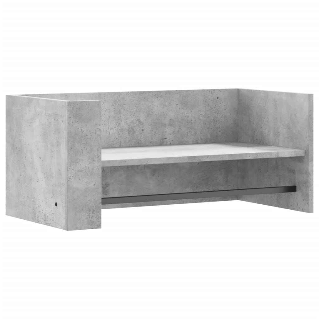 Wandschap 70,5x35x30,5 cm bewerkt hout betongrijs is nu te koop bij PeponiXL, paradijselijk wonen!