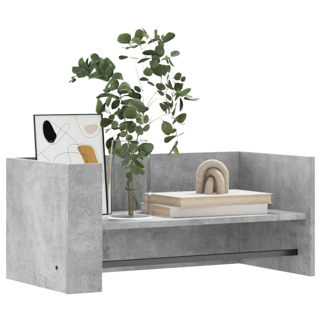 Wandschap 70,5x35x30,5 cm bewerkt hout betongrijs is nu te koop bij PeponiXL, paradijselijk wonen!