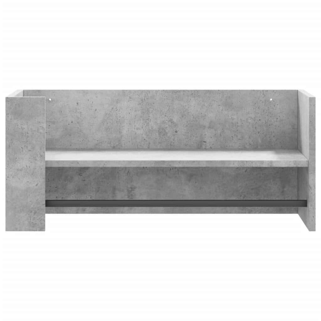 Wandschap 70,5x35x30,5 cm bewerkt hout betongrijs is nu te koop bij PeponiXL, paradijselijk wonen!
