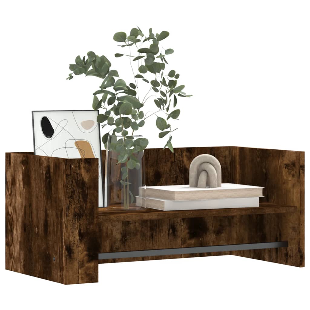 Wandschap 70,5x35x30,5 cm bewerkt hout gerookt eikenkleurig is nu te koop bij PeponiXL, paradijselijk wonen!