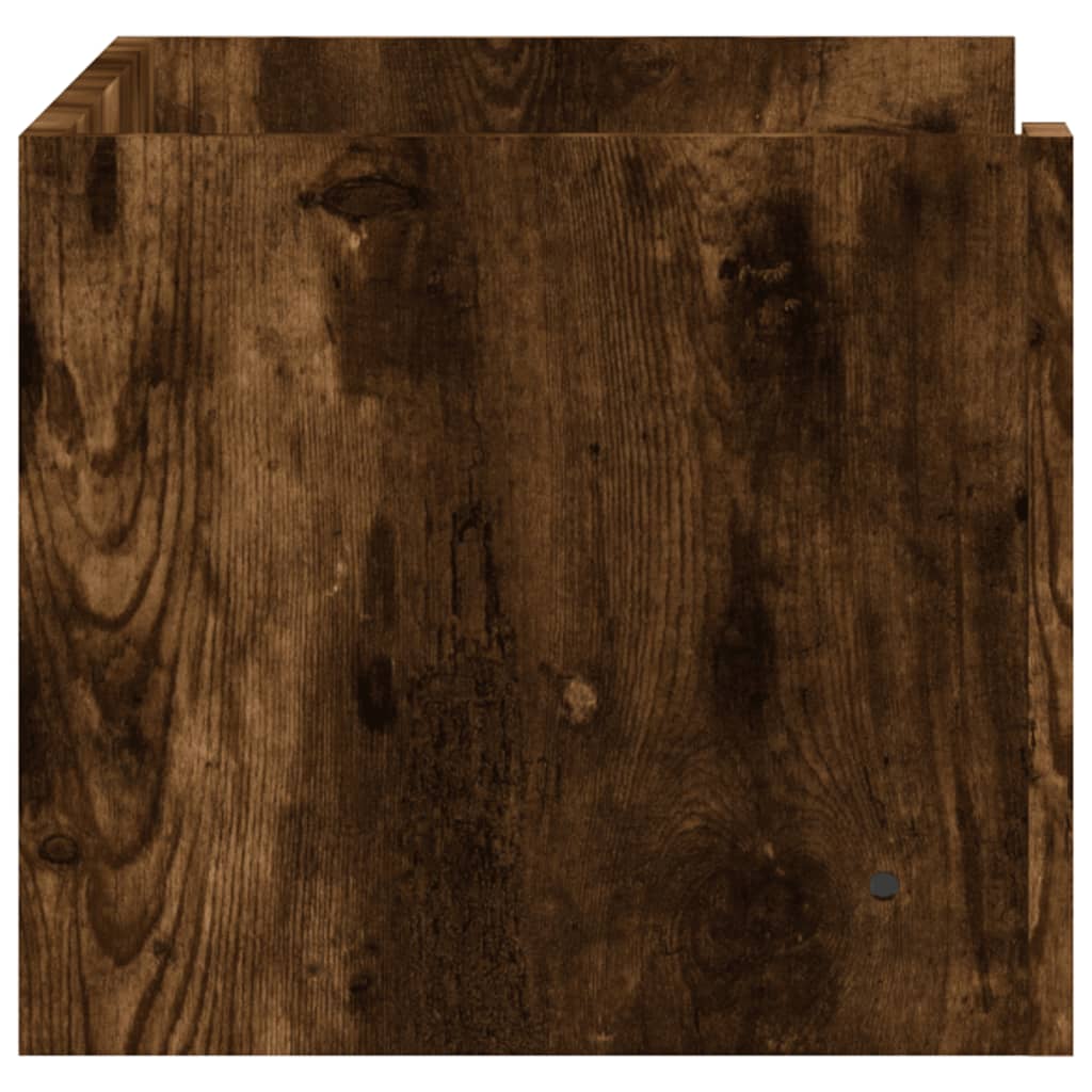 Wandschap 70,5x35x30,5 cm bewerkt hout gerookt eikenkleurig is nu te koop bij PeponiXL, paradijselijk wonen!