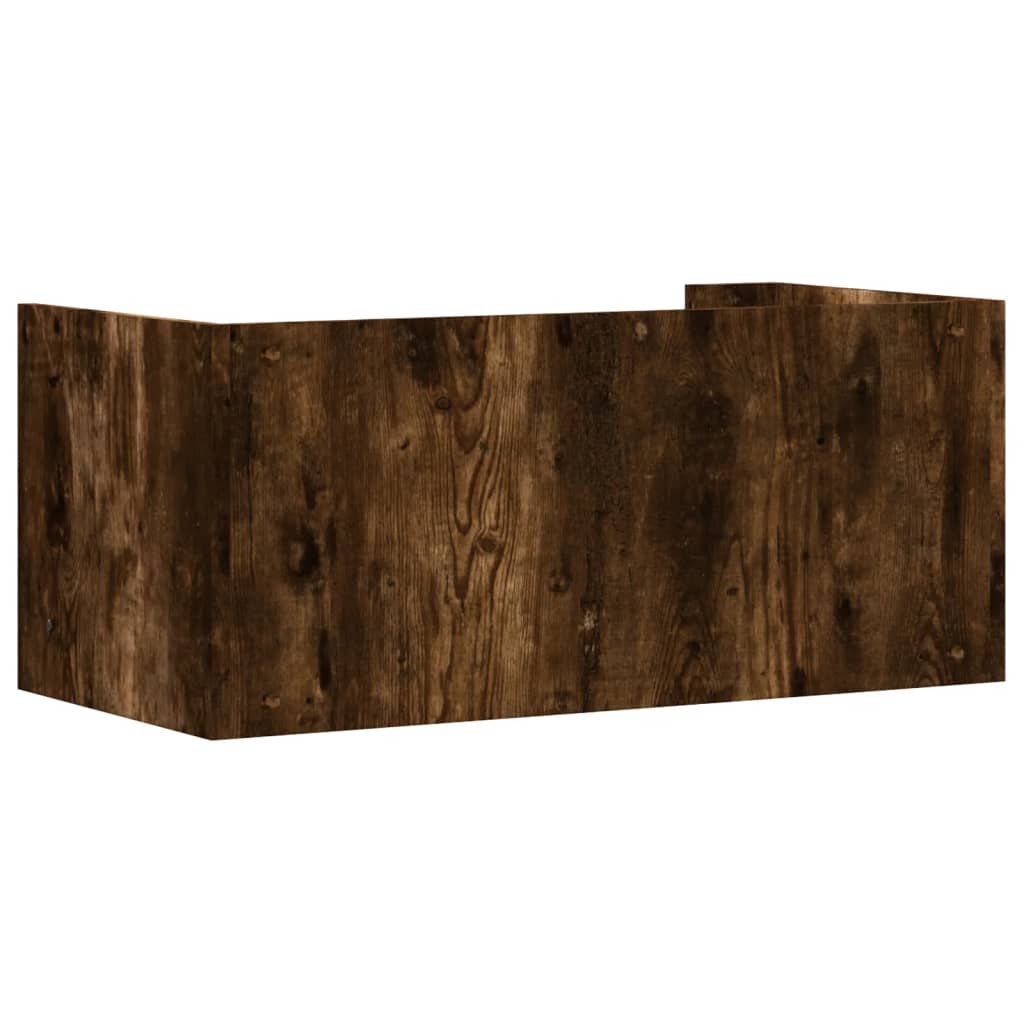 Wandschap 70,5x35x30,5 cm bewerkt hout gerookt eikenkleurig is nu te koop bij PeponiXL, paradijselijk wonen!