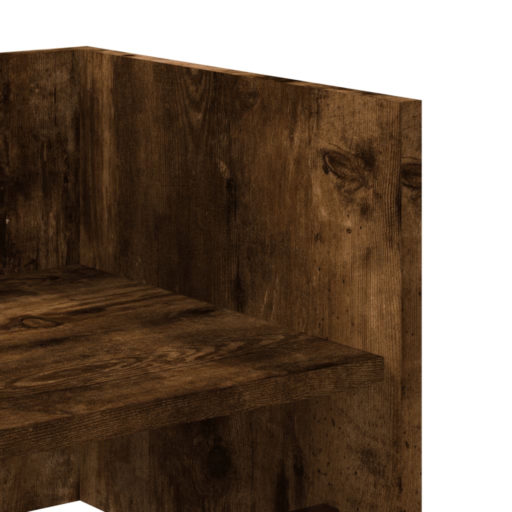 Wandschap 70,5x35x30,5 cm bewerkt hout gerookt eikenkleurig is nu te koop bij PeponiXL, paradijselijk wonen!