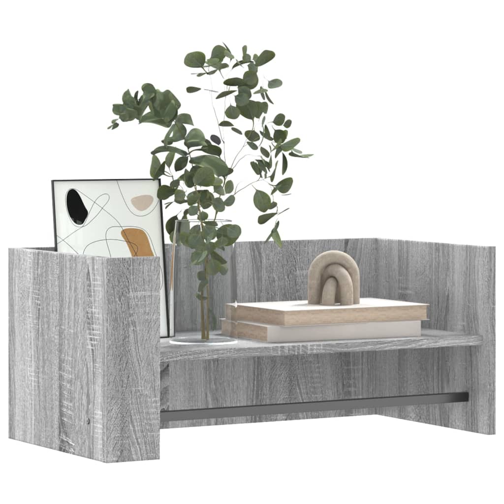 Wandschap 70,5x35x30,5cm bewerkt hout grijs sonoma eikenkleurig is nu te koop bij PeponiXL, paradijselijk wonen!
