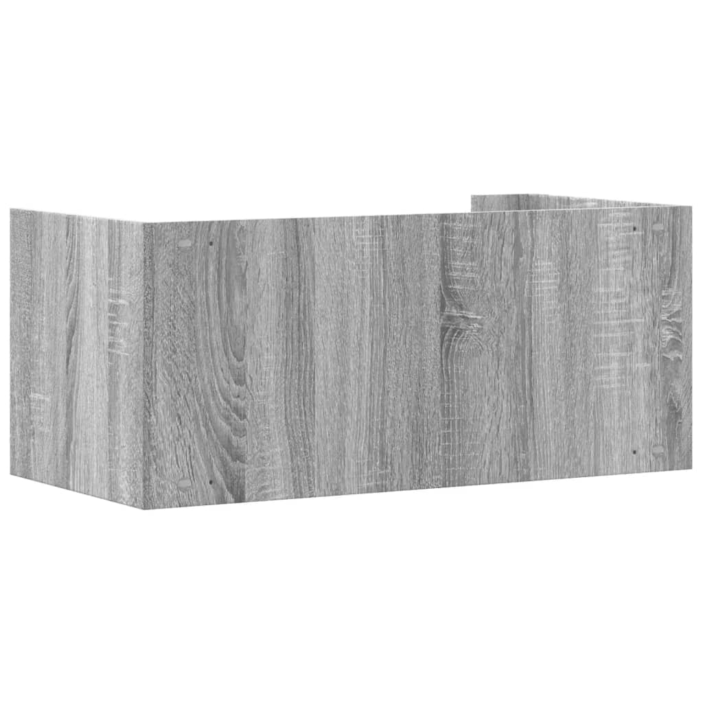 Wandschap 70,5x35x30,5cm bewerkt hout grijs sonoma eikenkleurig is nu te koop bij PeponiXL, paradijselijk wonen!