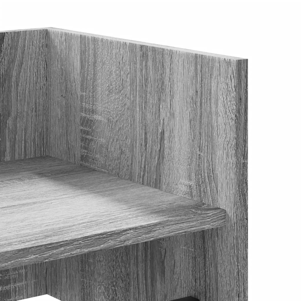 Wandschap 70,5x35x30,5cm bewerkt hout grijs sonoma eikenkleurig is nu te koop bij PeponiXL, paradijselijk wonen!