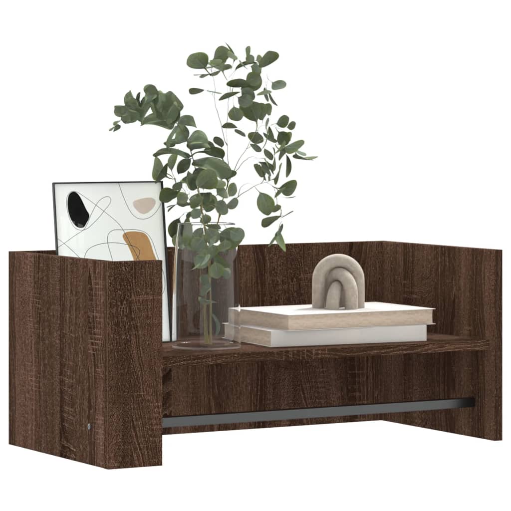 Wandschap 70,5x35x30,5 cm bewerkt hout bruin eikenkleurig is nu te koop bij PeponiXL, paradijselijk wonen!