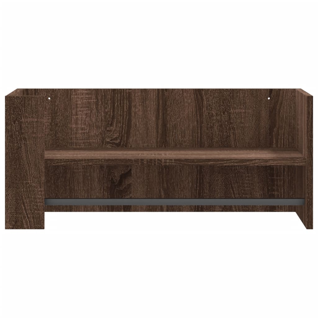 Wandschap 70,5x35x30,5 cm bewerkt hout bruin eikenkleurig is nu te koop bij PeponiXL, paradijselijk wonen!