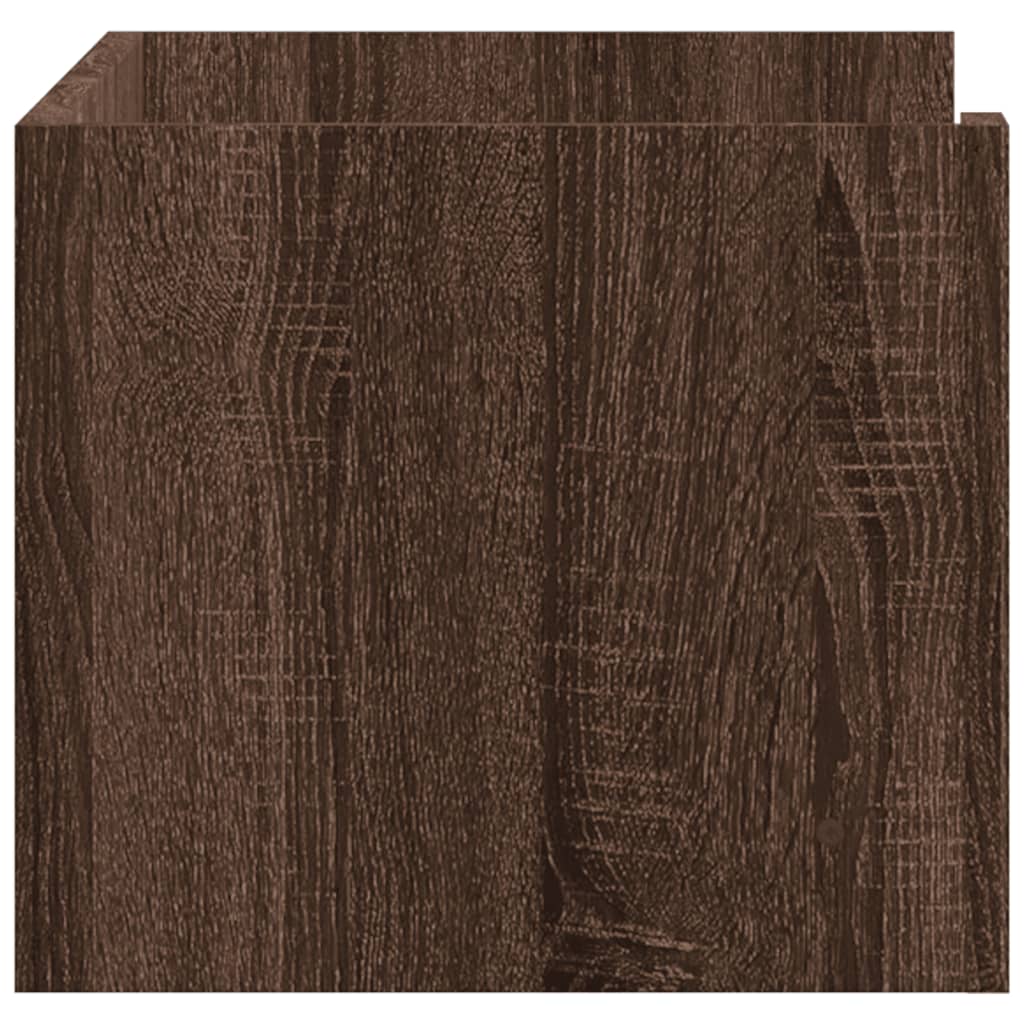 Wandschap 70,5x35x30,5 cm bewerkt hout bruin eikenkleurig is nu te koop bij PeponiXL, paradijselijk wonen!