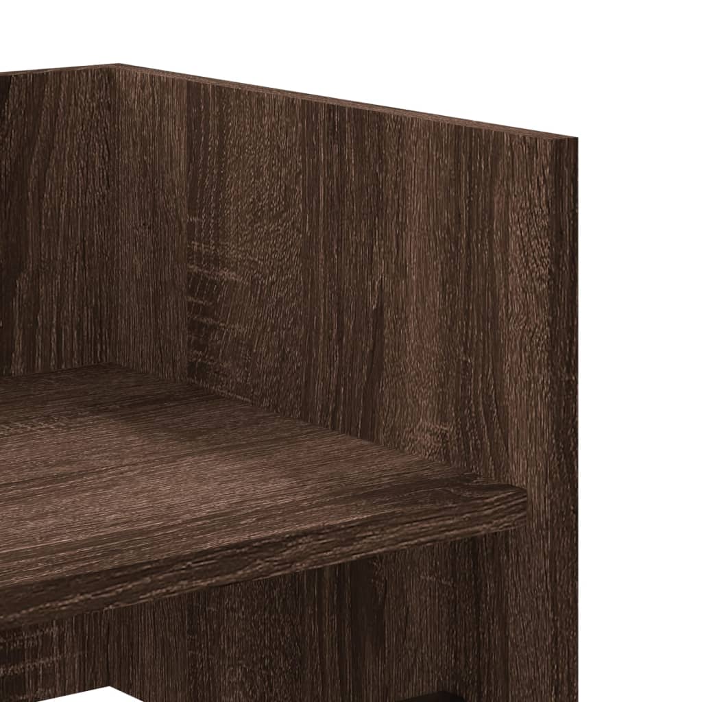 Wandschap 70,5x35x30,5 cm bewerkt hout bruin eikenkleurig is nu te koop bij PeponiXL, paradijselijk wonen!