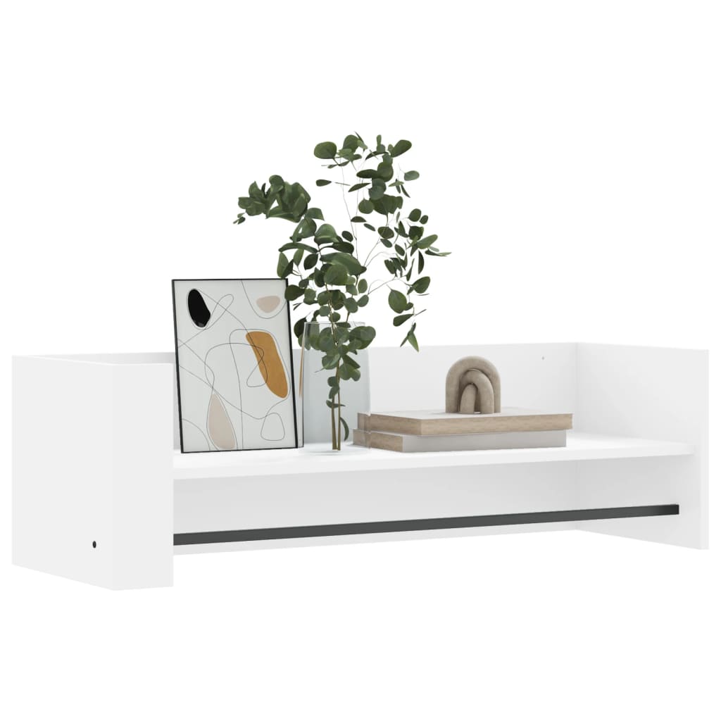 Wandschap 100x35x30,5 cm bewerkt hout wit is nu te koop bij PeponiXL, paradijselijk wonen!